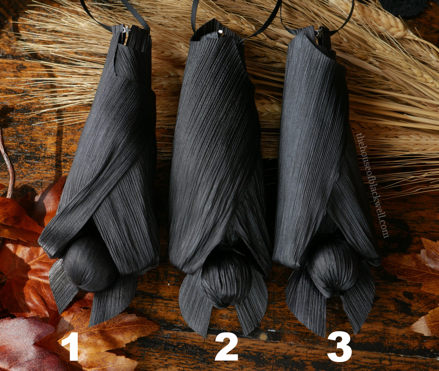 Black BAT Corn husk doll