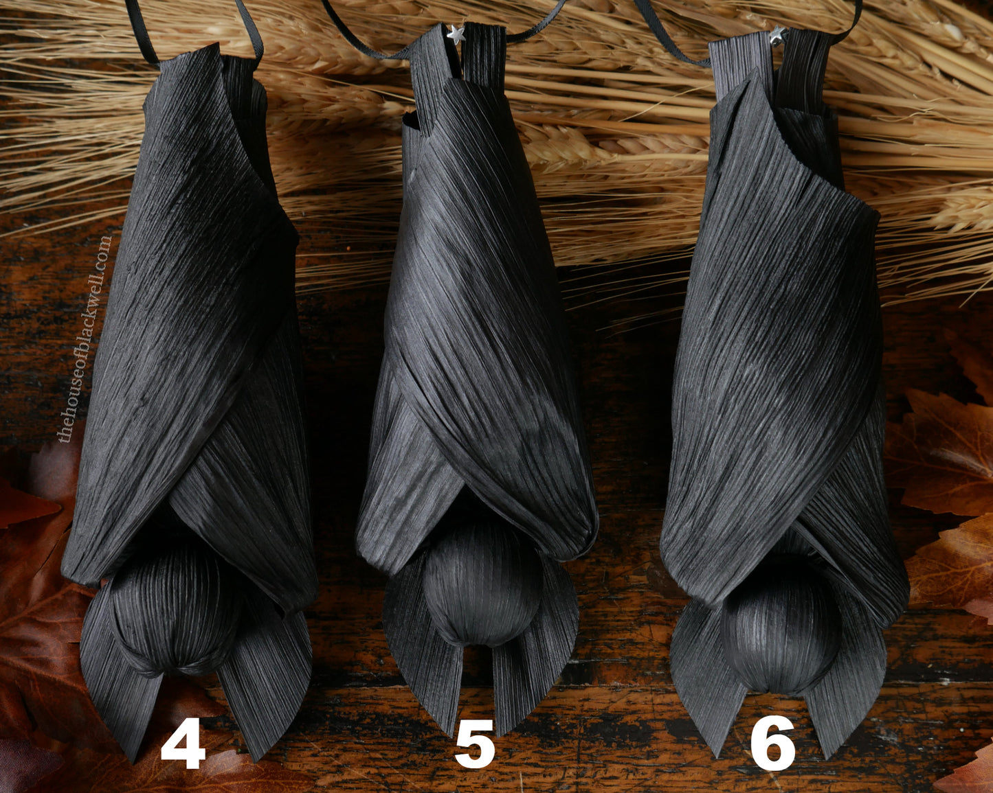Black BAT Corn husk doll