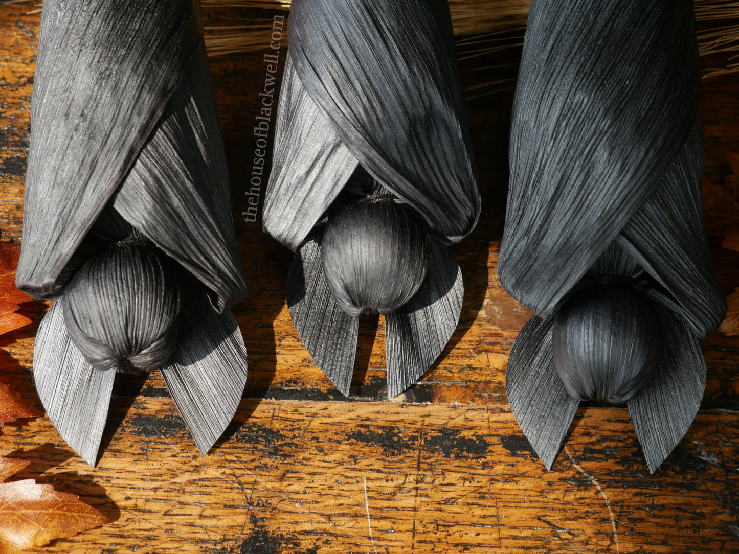 Black BAT Corn husk doll
