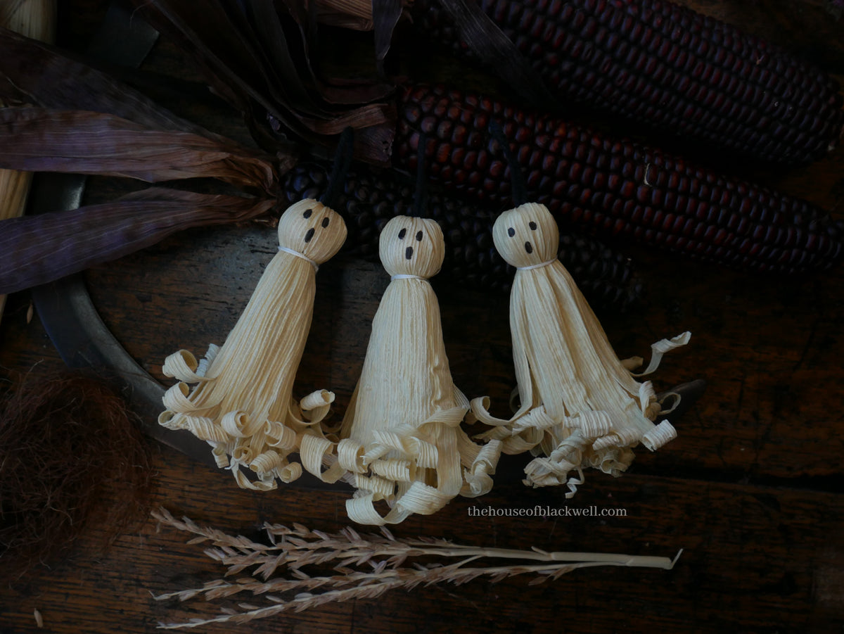Ghost Corn husk Doll