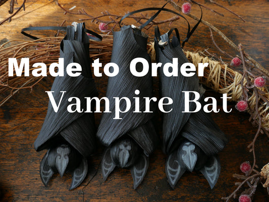 VAMPIRE Bat corn husk doll MADE TO ORDER