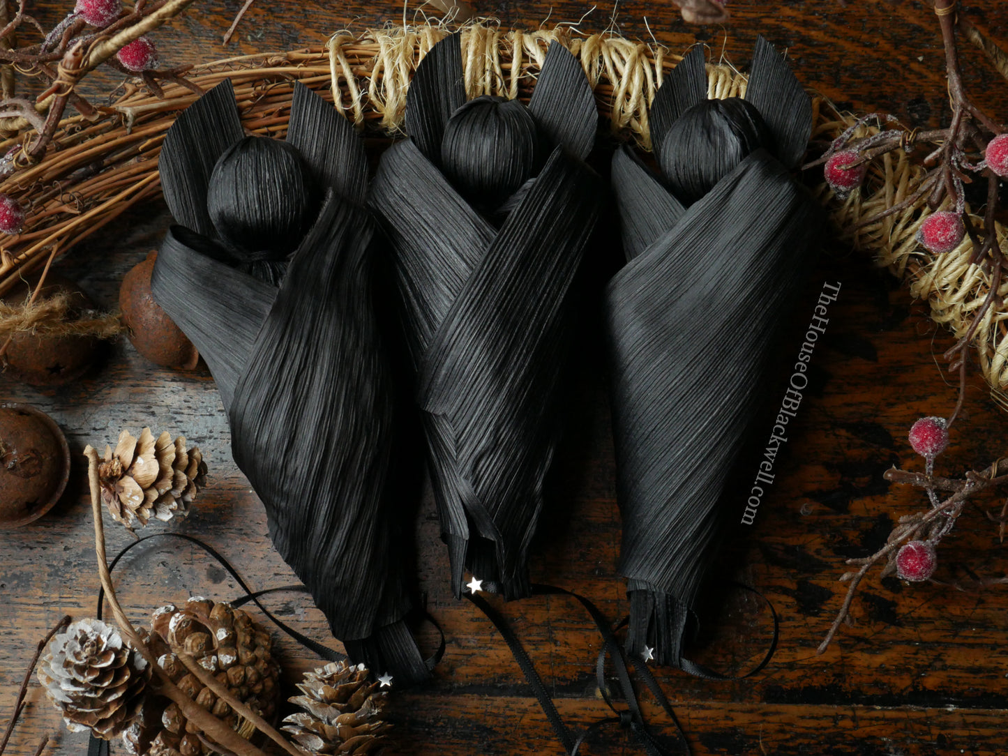 Bat corn husk doll MADE TO ORDER