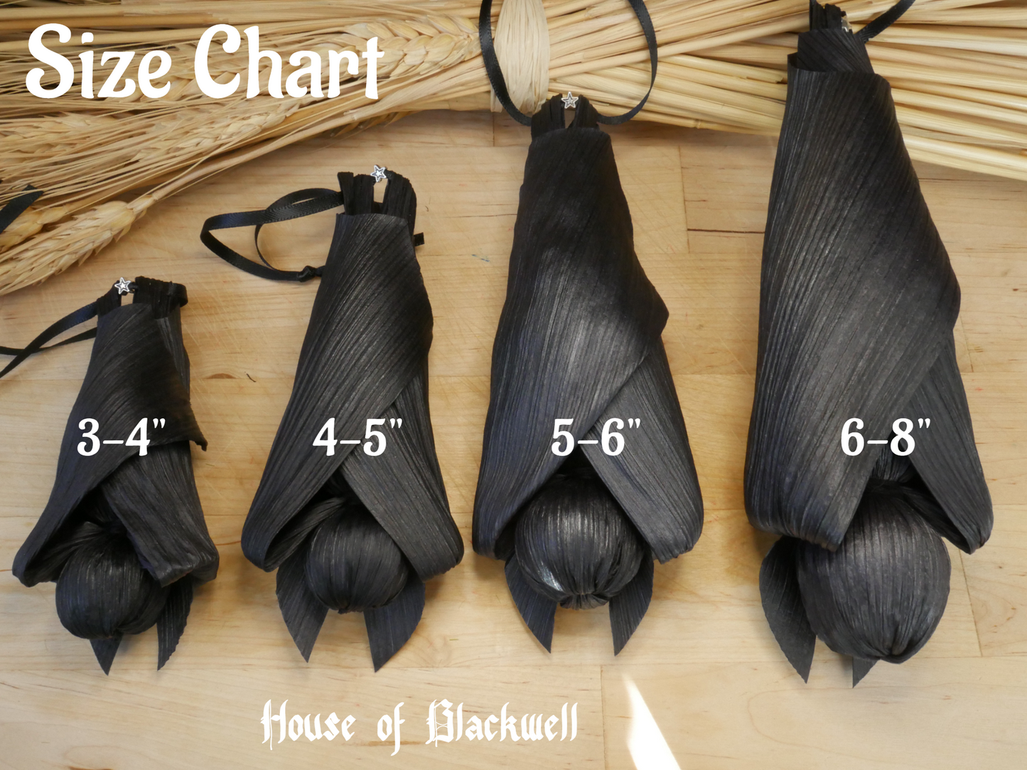 CUSTOM Baby Bat corn husk doll