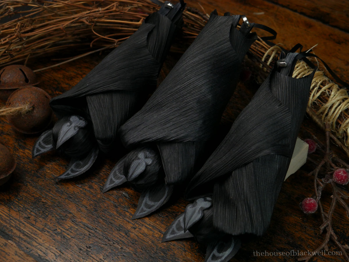 VAMPIRE Bat corn husk doll MADE TO ORDER